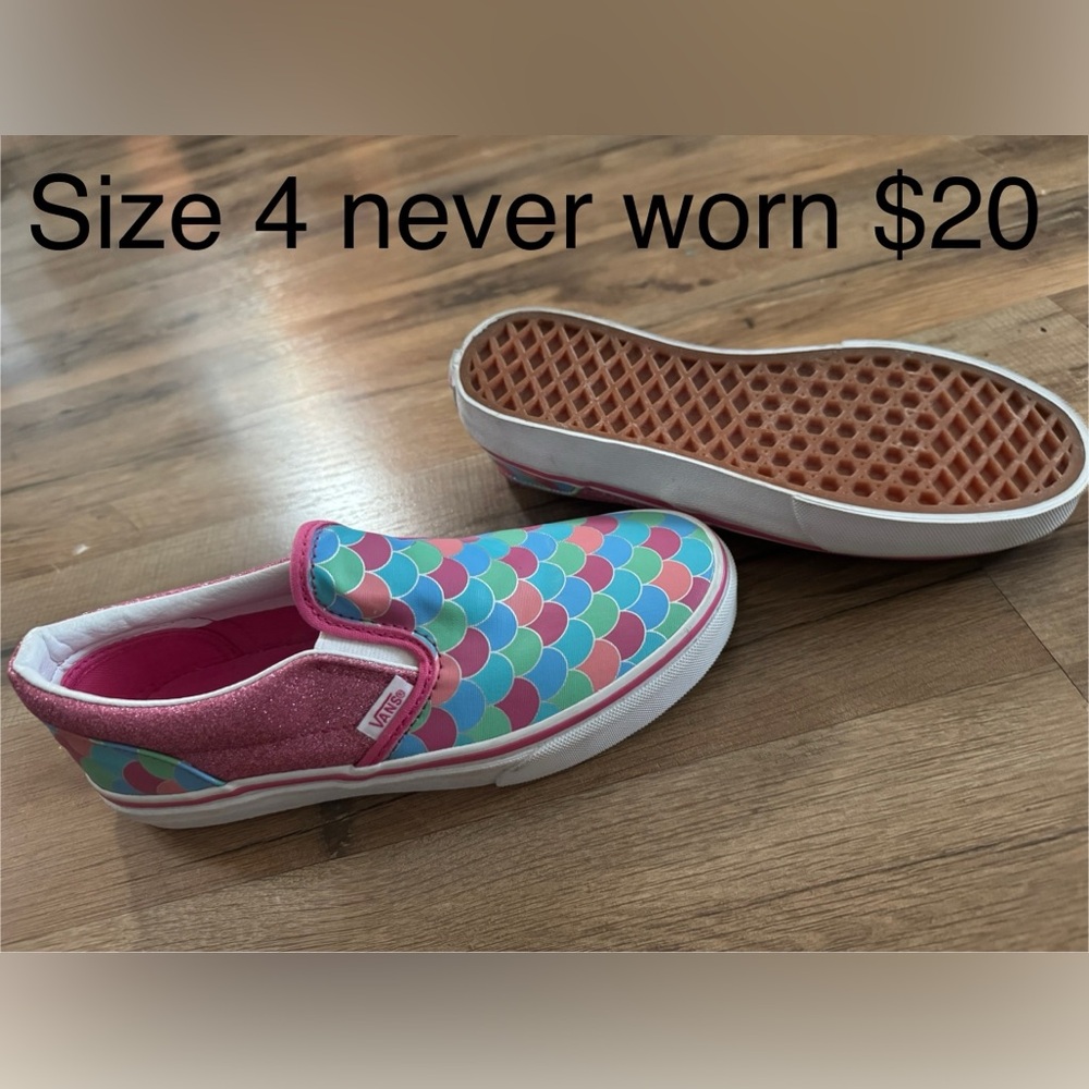 Vans Pink and Blue Sneakers Casual Low-Top